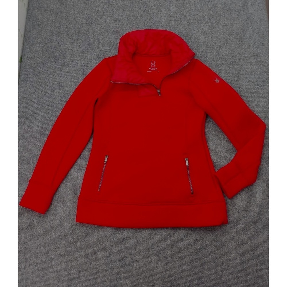 Spyder US Ski Team Pullover Womens Medium Ted Primaloft‎ 1/4 Zip Pockets Jacket